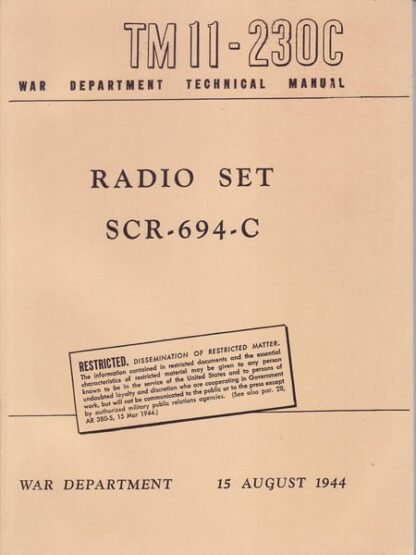 Radio set SCR-694C (95 p.)