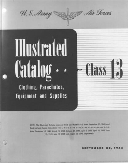 US Army Air Forces: Illustrated Catalogue Class 13 (124 p.)