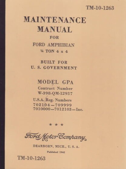 Ford: maintenance manual (141 p.)