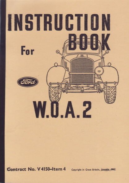 Ford WOA 2 Instruction book V8-30HP utility car ( 238 p.)