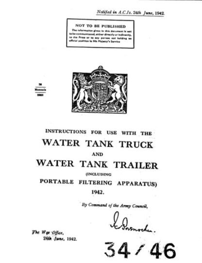 Instructions water tank truck & trailer; 34/46 (41 p.)