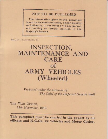 Inspection, maintenance vehicles; wheeled (32 p.)