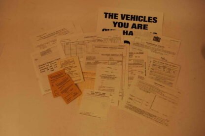 Mechanised Transport Drivers paperwork set,