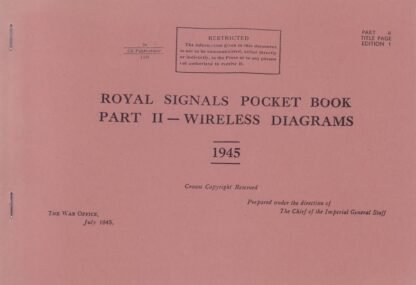 Royal Signals Pocket Book, Part II: Wireless Diagrams (38 p.)