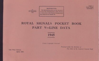 Royal Signals Pocket Book, Part V: Line data