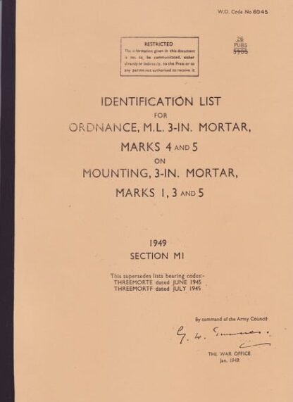 Identification list Ord ML 3" mortar mk. 4 & 5 (48 p.)