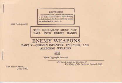 Enemy weapons V: German infantry/airborne etc (60 p.)