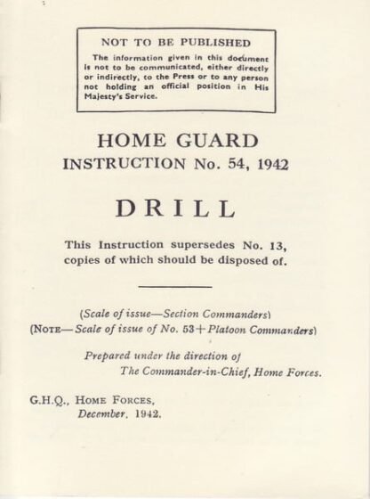 Home Guard Instruction Pamphlet No. 54 (20 p.)