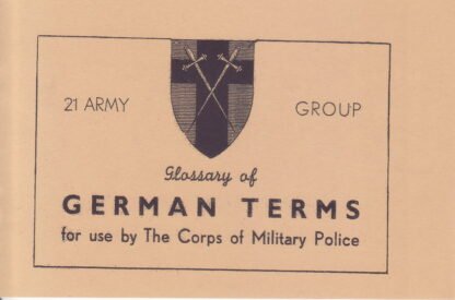 German terms for CMP/21 Army group (8 p.)