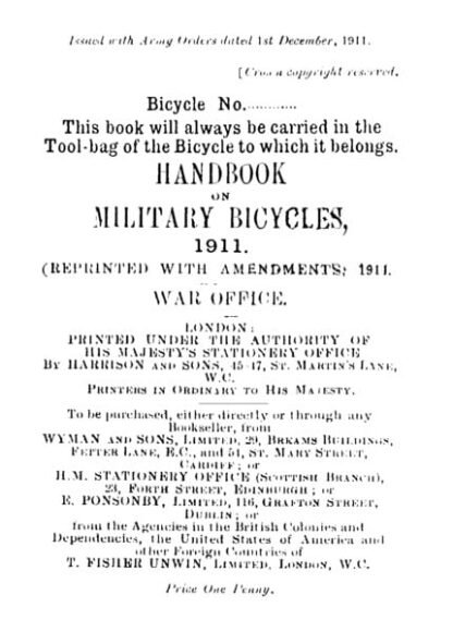 Handbook on military bicycles (44 p.)