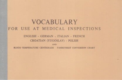 Vocabulary for medical inspections: foreign names (16 p.)