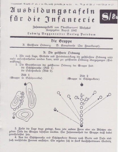 Voggenreiter Ausbildungstafeln für die Infanterie no. 8/8a: Die Gruppe  (8 p.)