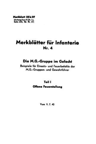 Die M.G.-Gruppe im Gefecht Teil I (66 p.)
