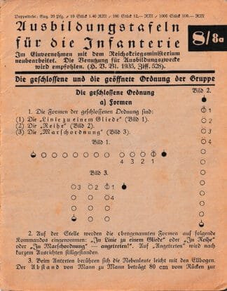 Voggenreiter Ausbildungstafeln für die Infanterie no. 8/8a:  (geschlossene Ordnung) (8 p.)