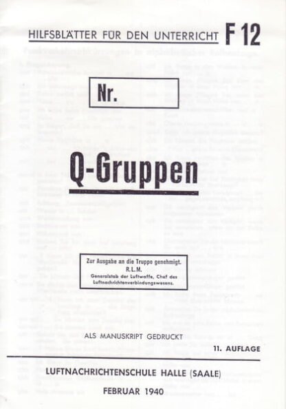 Q Gruppen (Hilfsblätter für den Unterricht (8 p.)