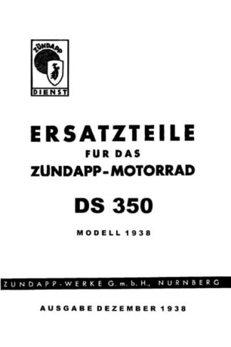 Zündapp Motorrad DS 350 Ersatzteile (48 p.)