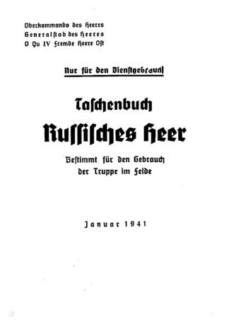 Taschenbuch Russisches Heer (134 p)