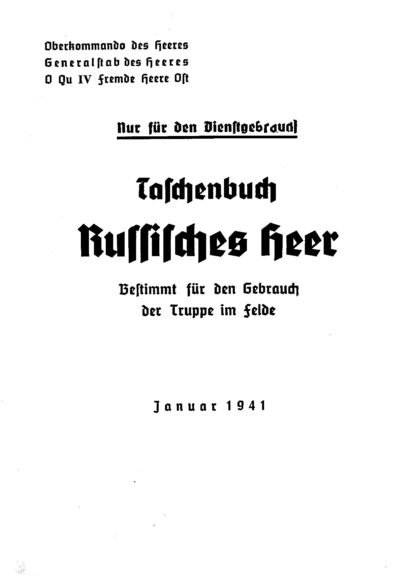 Taschenbuch Russisches Heer (134 p)