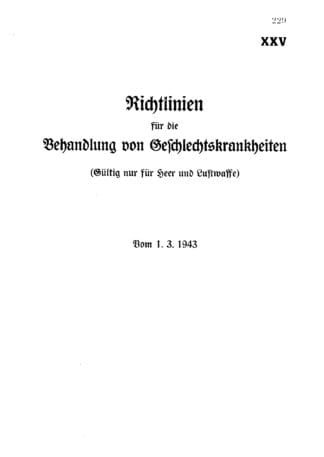 Richtlinien fur die Behandlung von Geschlechtskrankheiten(34 p.)