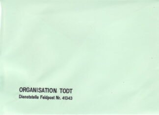 German form: enveloppe Organisation Todt