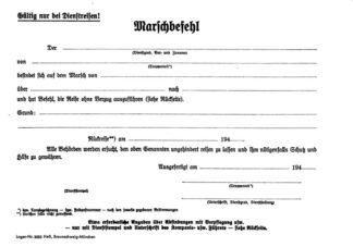 German form: Marschbefehl (set of 10)