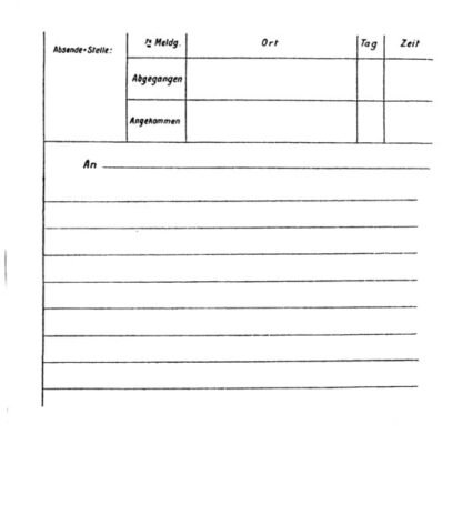 German form: Meldeformular upon Patrouillen (set of 10)