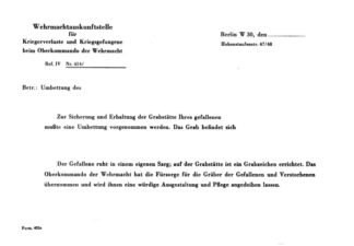 German form: Wehrmachtsauskunftstelle Kriegsverluste u. Kriegsgefange OKW (set of 5)