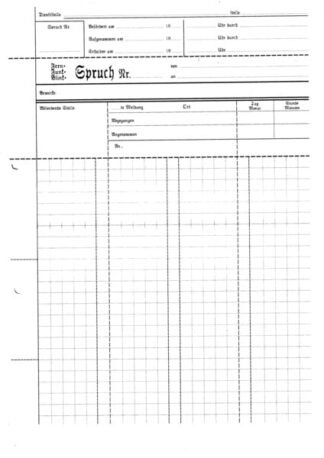 German form: Sprech/Funk/Blink Sprach Formular (set of 10)